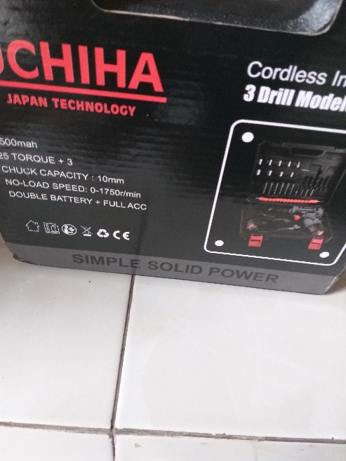 Promo Mesin Bor Baterai Cordless Merk Uchiha Japan Teknologi Original