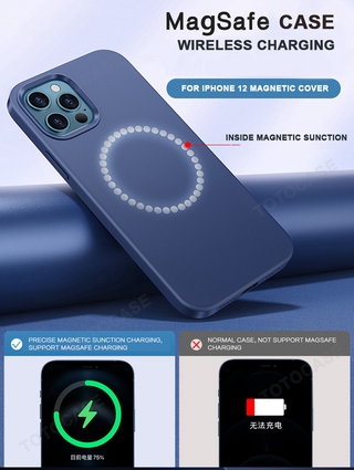 Soft Case Silikon Magnetik Desain Logo Magsafe Untuk Iphone 12 12 Pro