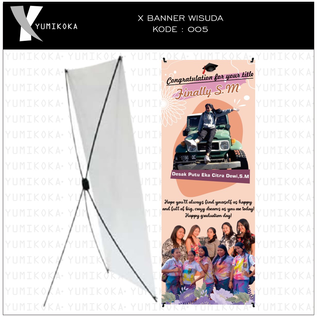 BANNER BENER BANER STAND SPANDUK WISUDA ULANG TAHUN PERNIKAHAN KELULUSAN SIDANG PROKES BACKDROP