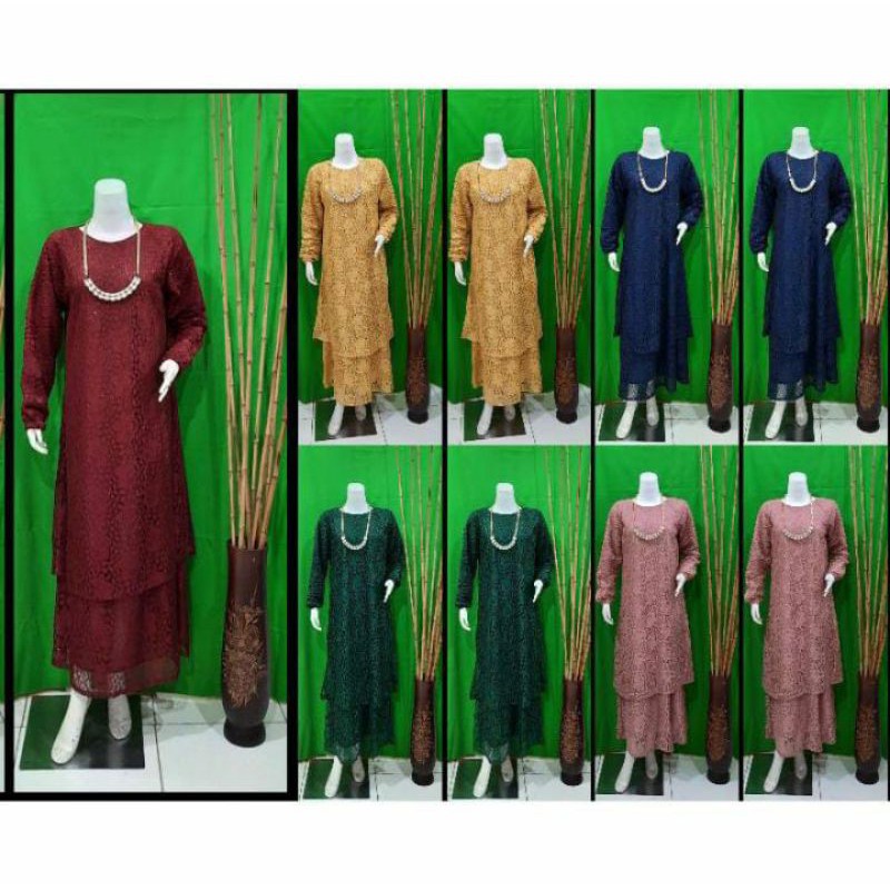 GAMIS MALAYSIA BROKAT UKURAN JUMBO
