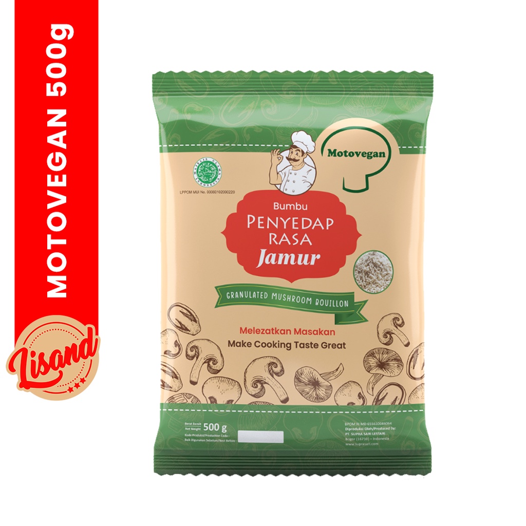 

Kaldu Jamur Non MSG Motovegan Kemasan 500 Gram