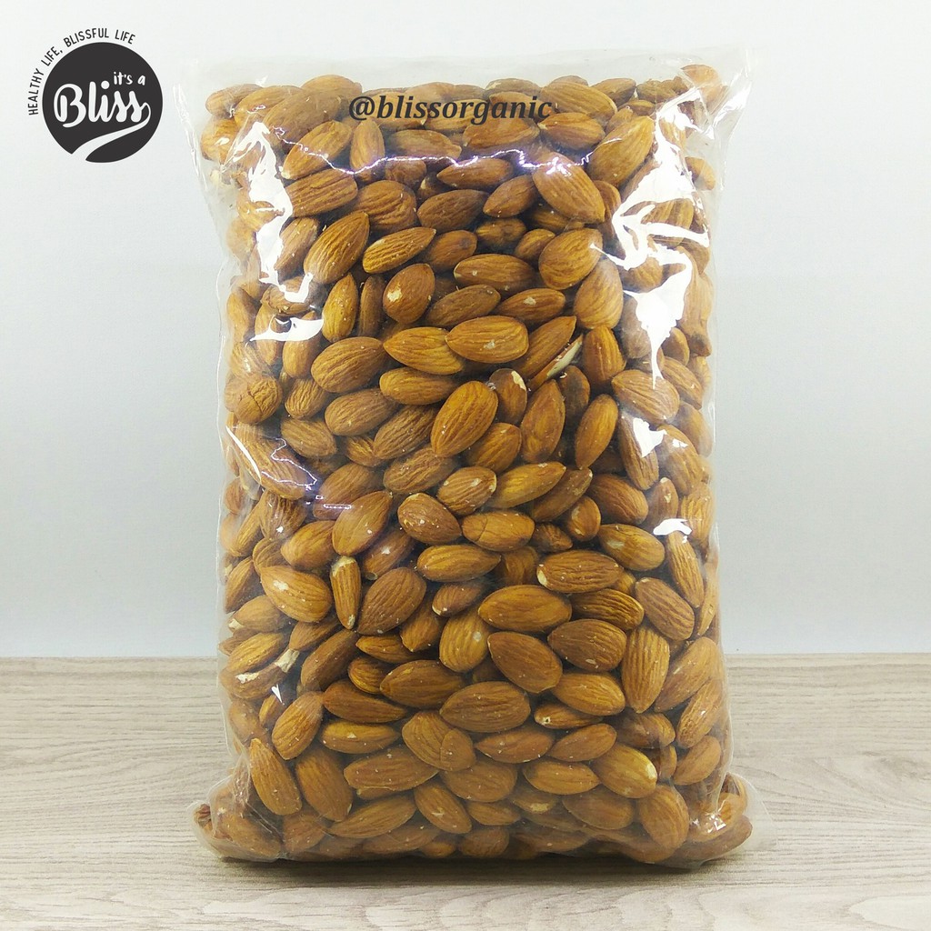 Kacang Almond Mentah Blue Diamond (1 Kg) / Natural Raw Almond Whole Blue Diamond