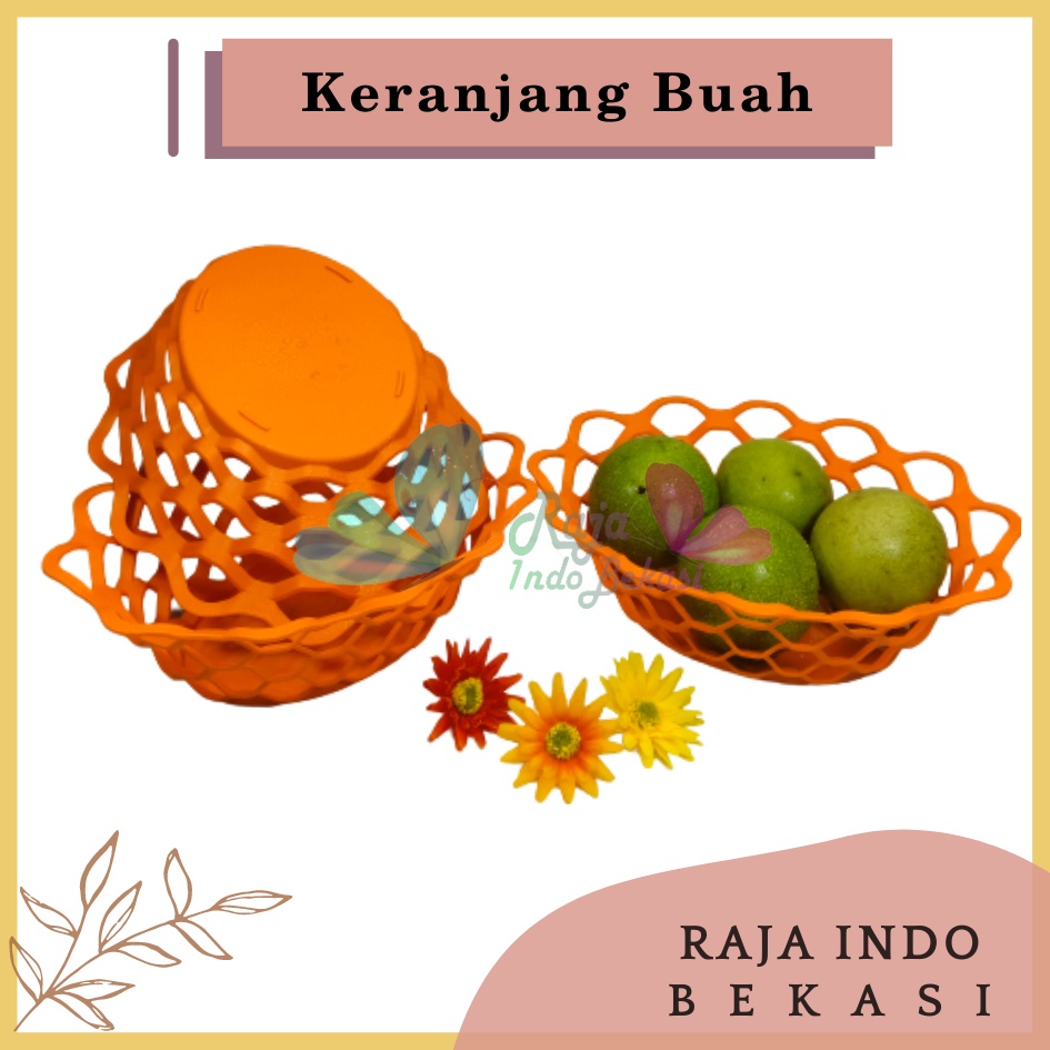 Rajaindobekasi Keranjang Buah Plastik Warna Warni Piring Keranjang Buah Rotan Parcel Hantaran Basket Keranjang Penyimpana Piknik Serbaguna Piring Buah Luxa