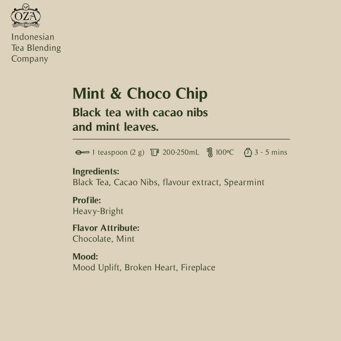 

[[BISA COD]] OZA Tea - Mint & Choco Chip | Black Tea | 40 gram (20 cups) PROMO Kode 842