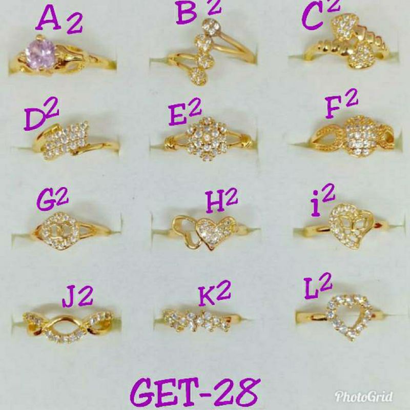 Cincin anak permata aneka model all size CA-11