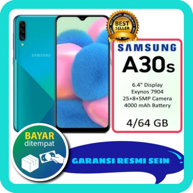 HP SAMSUNG A30S 4/64 RAM 4 MEMORI 64 GERANSI RESMI SEIN