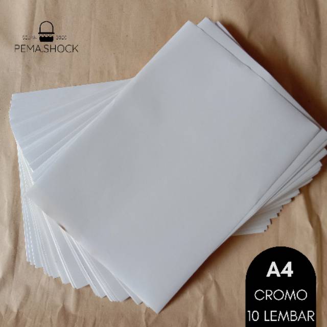 

[10 Lembar] Kertas Stiker Cromo Cetak Label Olshop A4