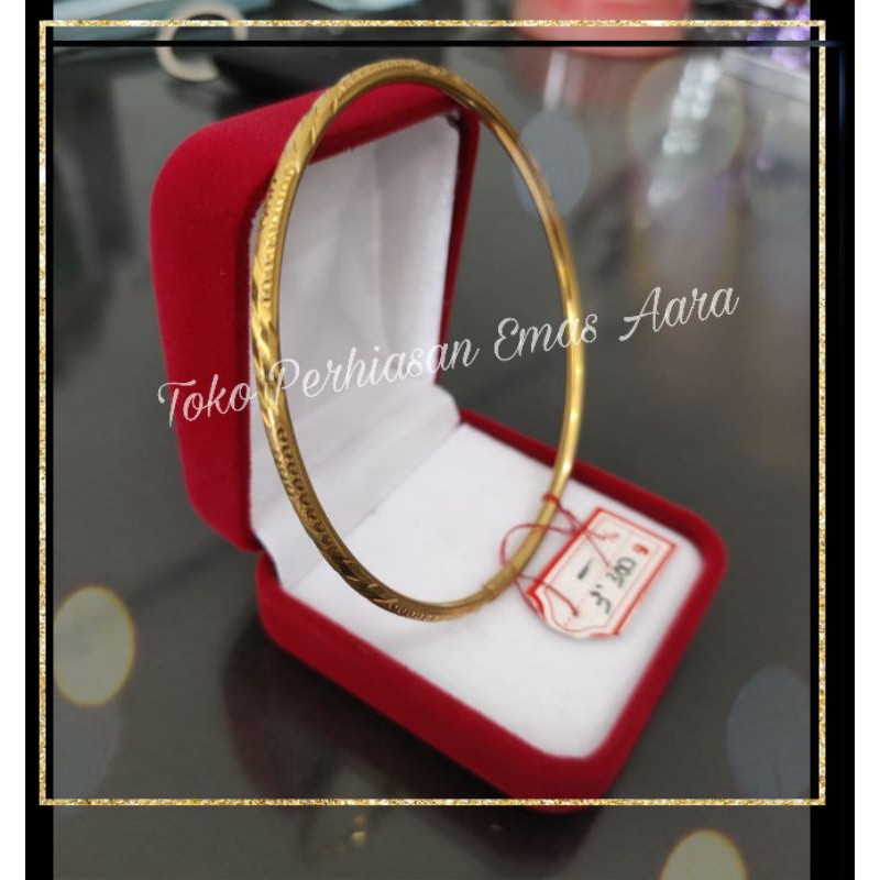 Gelang Emas 375 Kolongan Motif