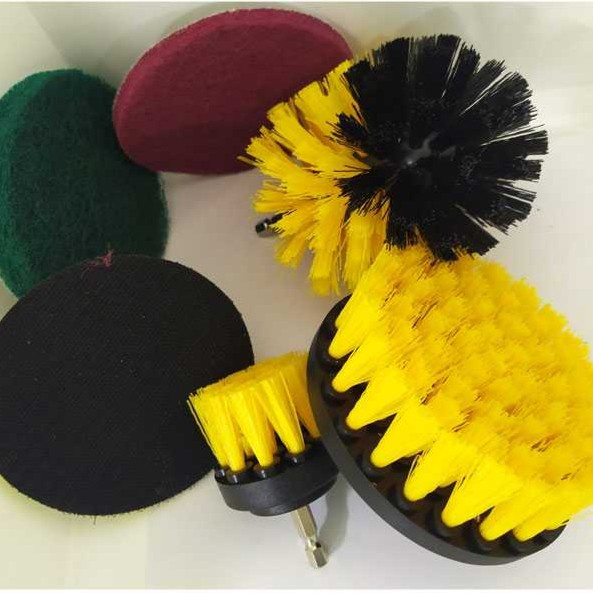 Nuansa - Mata Bor Sikat Pembersih Kepala Sikat Bor Listrik Drill Brush Cleaning Head 6 Pcs 3 Pcs Kuning Biru Hitam