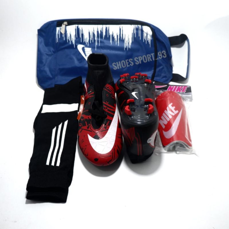 sepaket ( TAS, SEPATU , DEKER , KAOSKAKI ) Sepatu bola Nike HYPERVENOM