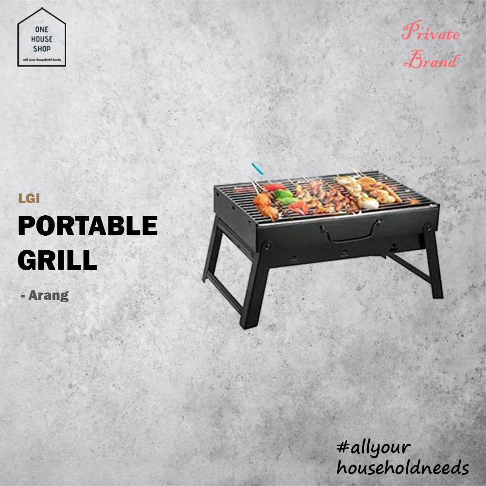 BBQ Charcoal Grill Portable Panggangan Arang Portabel LGI