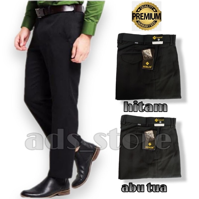 BERLIN Celana Kantor Formal Pria Standart Reguler Size 27-36