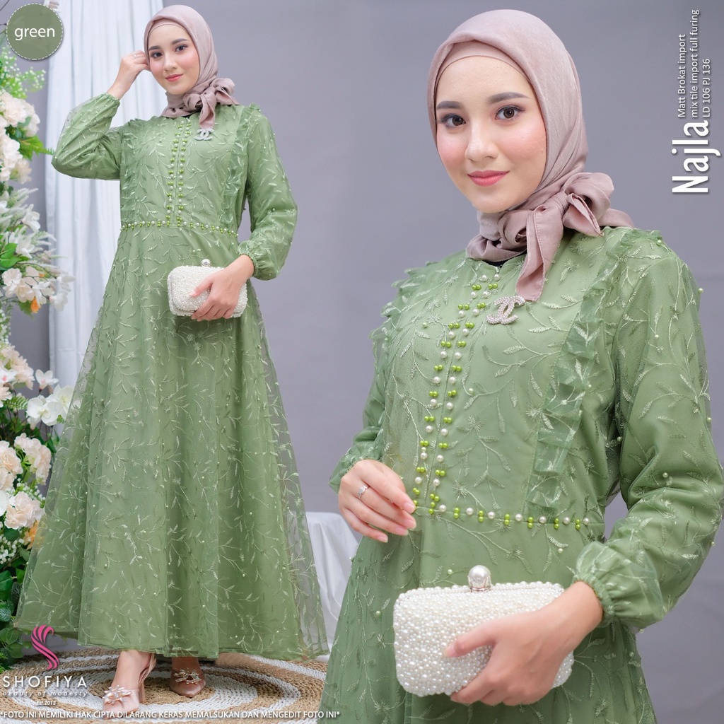 NAJLA DRESS | GAMIS BRUKAT | GAMIS PESTA | SHOFIYA |