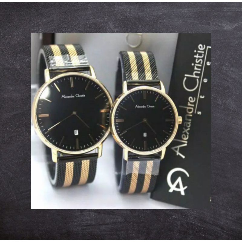 JAM TANGAN COUPLE PRIA/WANITA ALEXANDRE CHRISTIE AC8582 100% ORIGINAL