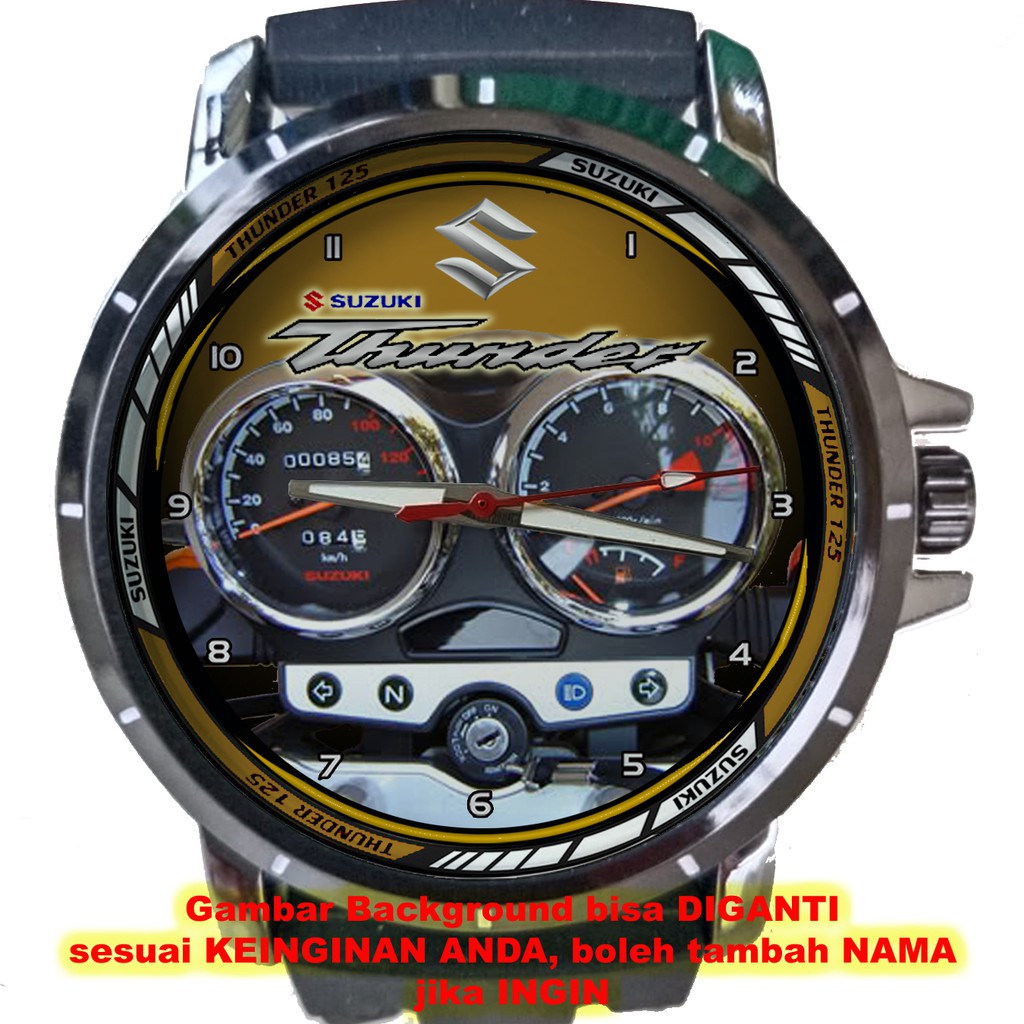 Suzuki THUNDER 125 Speedometer art 1 Keren Jam Tangan Pria Custom Gambar Logo Nama