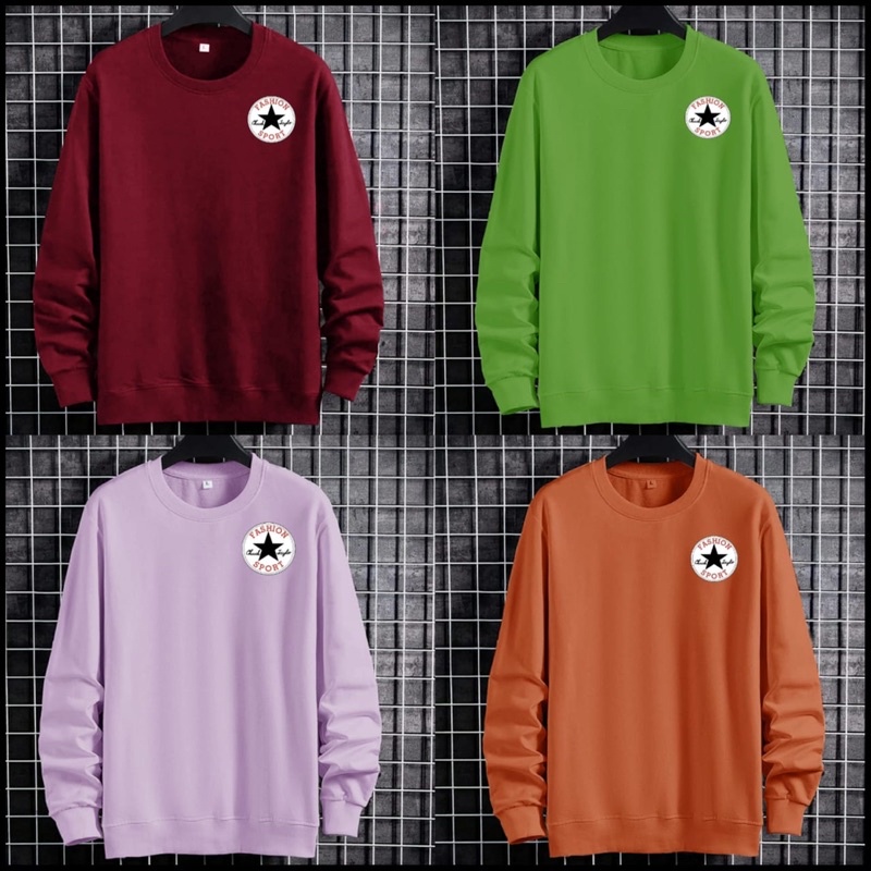 BAJU SWEATER PRIA LENGAN PANJANG ATASAN SWETER COWOK SPORT KEKINIAN