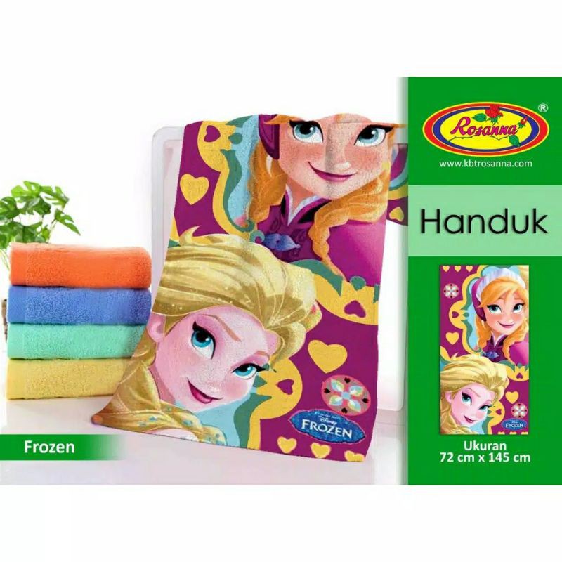 Handuk Mandi Dewasa Karakter Size 72x145 / Handuk Mandi Anak Rosanna