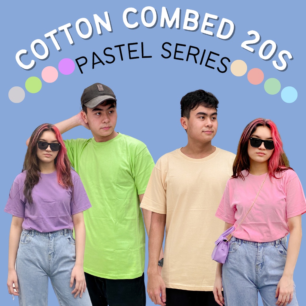 [PASTEL SERIES] KAOS POLOS COTTON COMBED 20S | KATUN KOMBED UNISEX