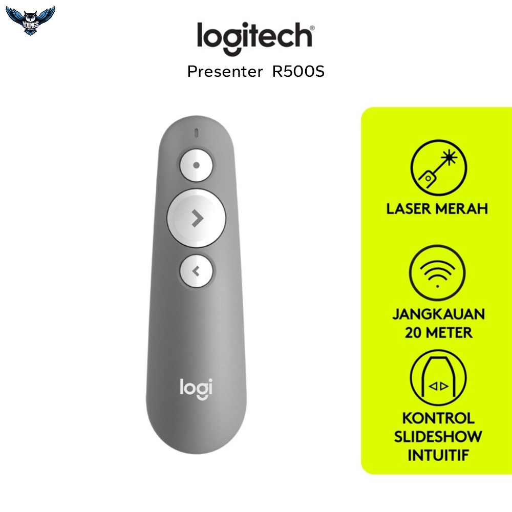 Logitech R500s Remote Presenter Wireless Laser Merah