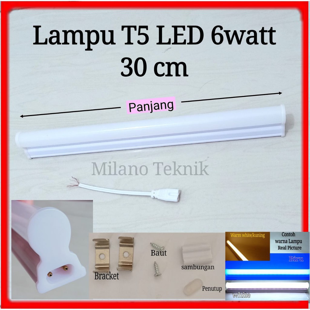 T5 Led 6 Watt TL Led 6W 6watt warna warni TL LED 30 CM  TL Led 30cm T5 LED Grosir