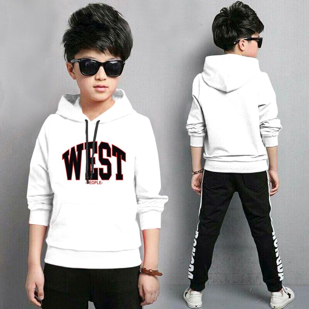 Jaket Anak Laki Laki/Jaket Anak Terbaru/Hoodie Anak West Anak Gaming Bahan Fleece Tebal 4-11 TAHUN