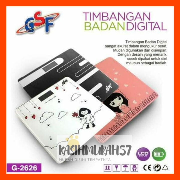 TIMBANGAN BADAN DIGITAL MAX 180 KG / TIMBANGAN  BADAN DIGITAL GSF G-2626 / GSF G 2626 / GSF 2626