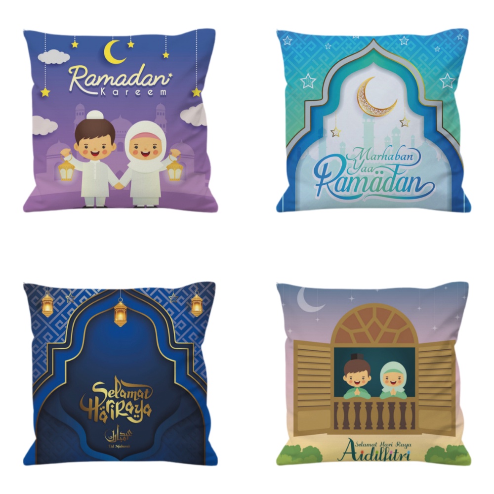 Bantal Sofa 2 sisi motif versi Ramadan UK 40x40 dan 32x49