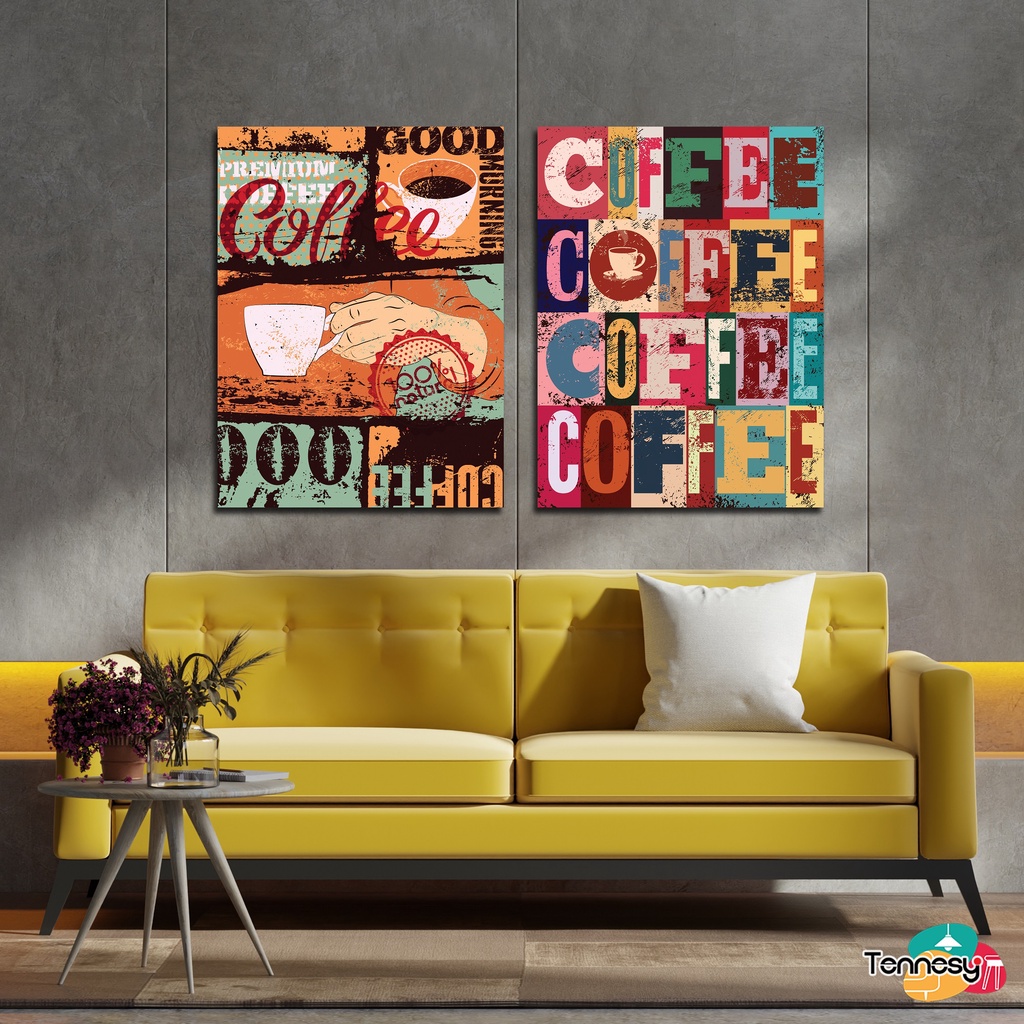 TENNESY HIASAN DINDING COFFEE ART 30x40CM WALL DEKOR PAJANGAN KAYU POSTER DEKORASI DINDING CAFE KAMAR TIDUR RUMAH