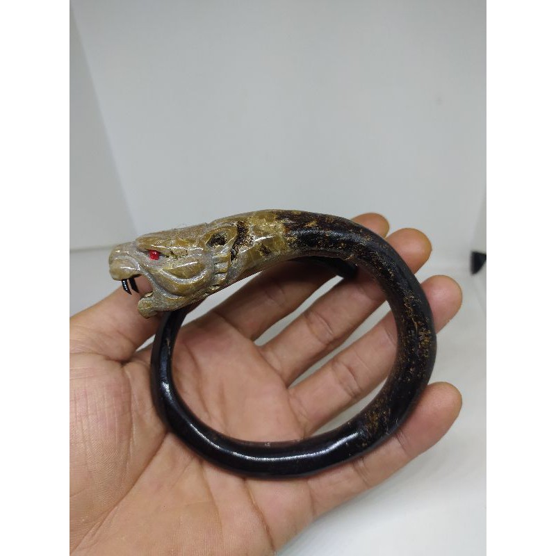 Gelang Akar Bahar Bonggol Ukir Maung