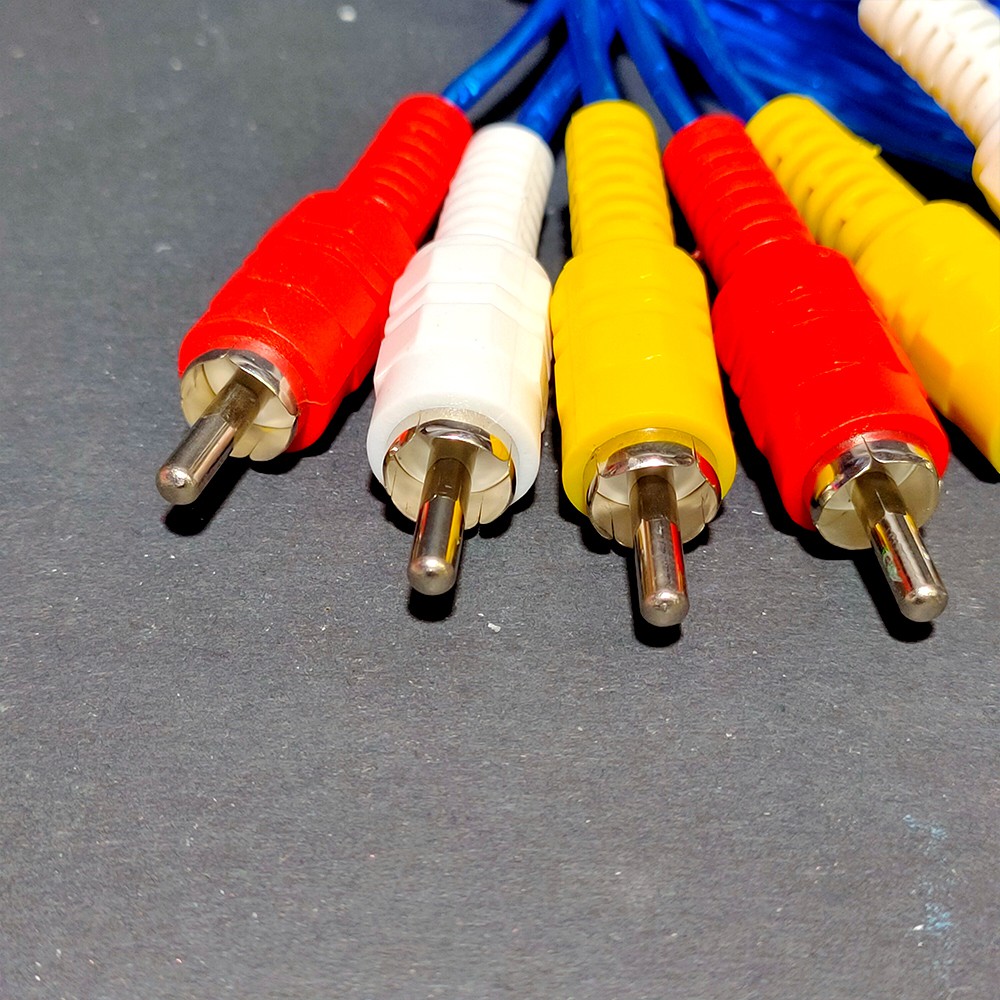 KABEL RCA TO RCA / KABEL AV VIDEO / AUDIO 3-3 HIGH QUALITY 1.2 METER