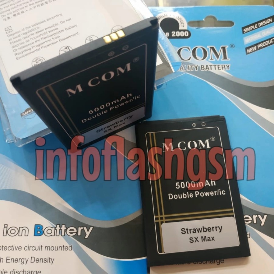 Baterai Mcom Doublepower Strawberry SX Max