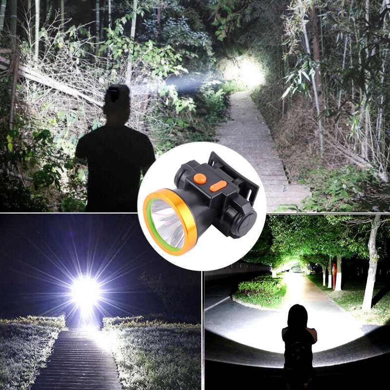 Senter Kepala LED Super Terang 50WATT BISA CHARGE TERANG BATERAI LITHIUM BODY HALUS HEADLAMP CAHAYA PUTIH