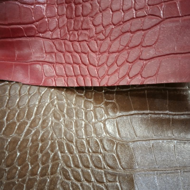 Golden Buaya / Kulit Buaya Imitasi / Kulit Ular Imitasi