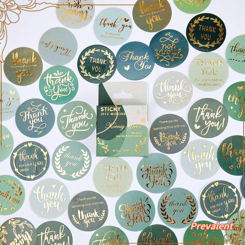 46pcs / Kotak Stiker Desain Thank You Untuk Dekorasi Scrapbook