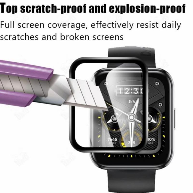 Realme Watch 2 / 2 Pro Anti Gores TPU Screen Guard Protector Clear Lis Hitam Watch 2 / 2pro-3
