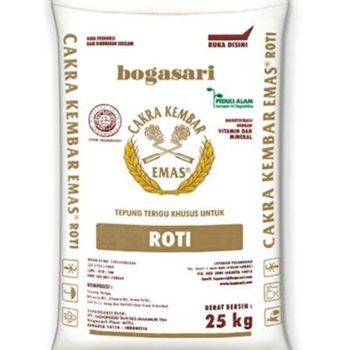 

D02D1 Cakra Kembar Emas Bogasari 25 Kg.Gojek Only Da01D100
