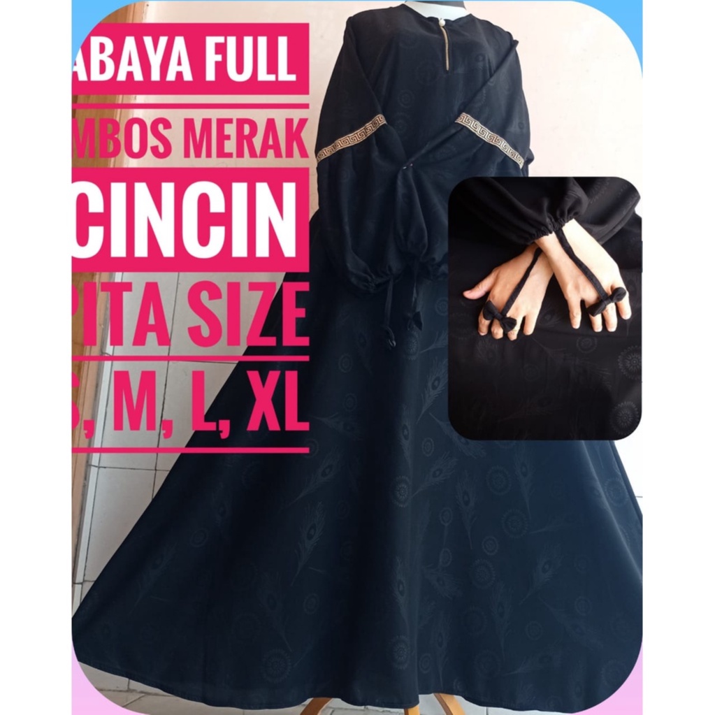 new gamis abaya full embos merak fursan