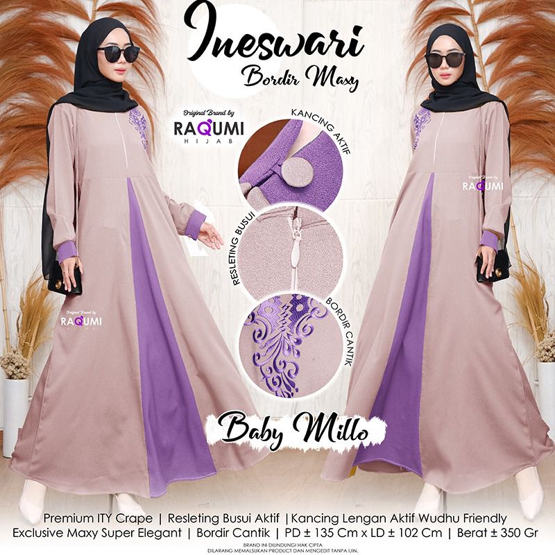 INESWARI BORDIR MAXY BY ORI RAQUMI HIJAB
