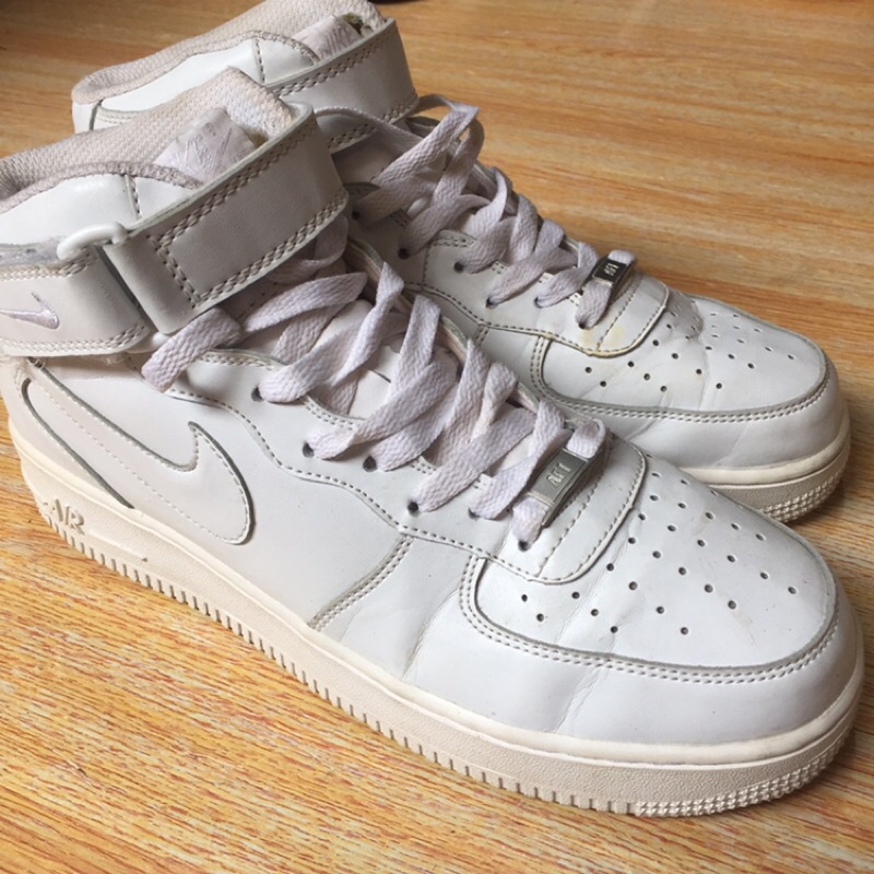 NIKE AIR FORCE 1 TRIPLE WHITE HIGH SECOND