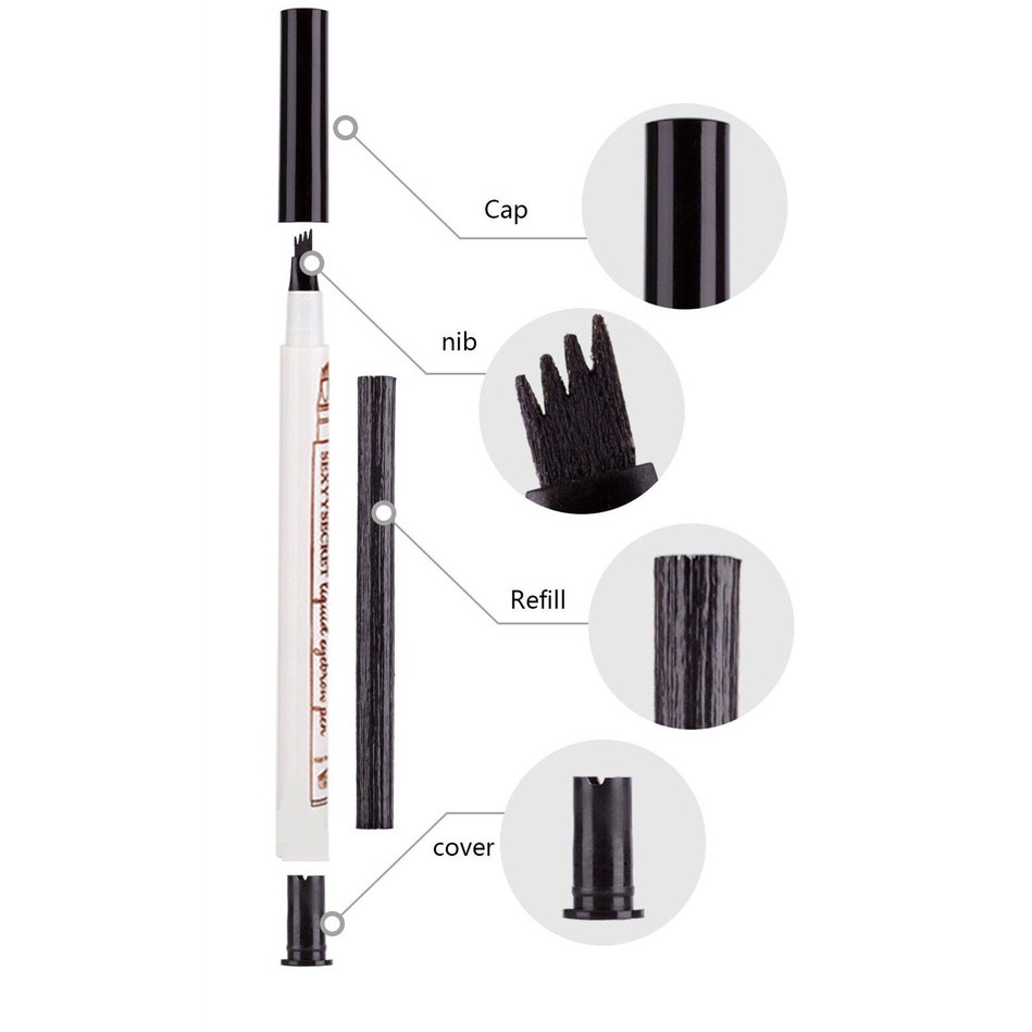 COCO MAMA 4 Tips Pensil Alis Long Lasting Anti Air Eyebrow Pencil Tarik Benang Eyebrow Waterproof Untuk Sulam Cetakan Alis