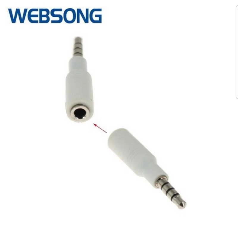 Connector Audio 3.5mm Female to Audio 3.5mm Male Websong