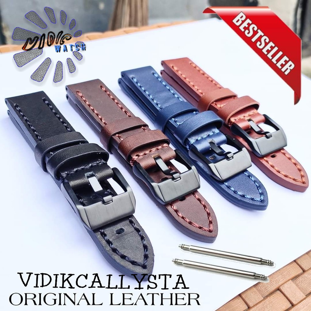 Strap Tali kulit jam Tangan Asli 22 24 Original Leather Strap KULIT ASLI 22MM 24MM