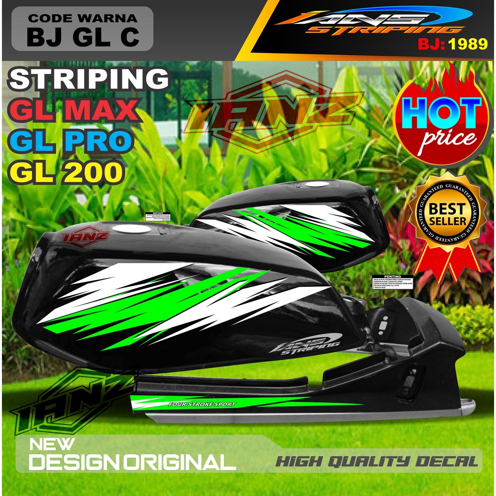 STRIPING GL MAX / VARIASI STIKER GL PRO GL 100 / STIKER STRIPING MOTOR GL TERBARU / STIKER MOTOR