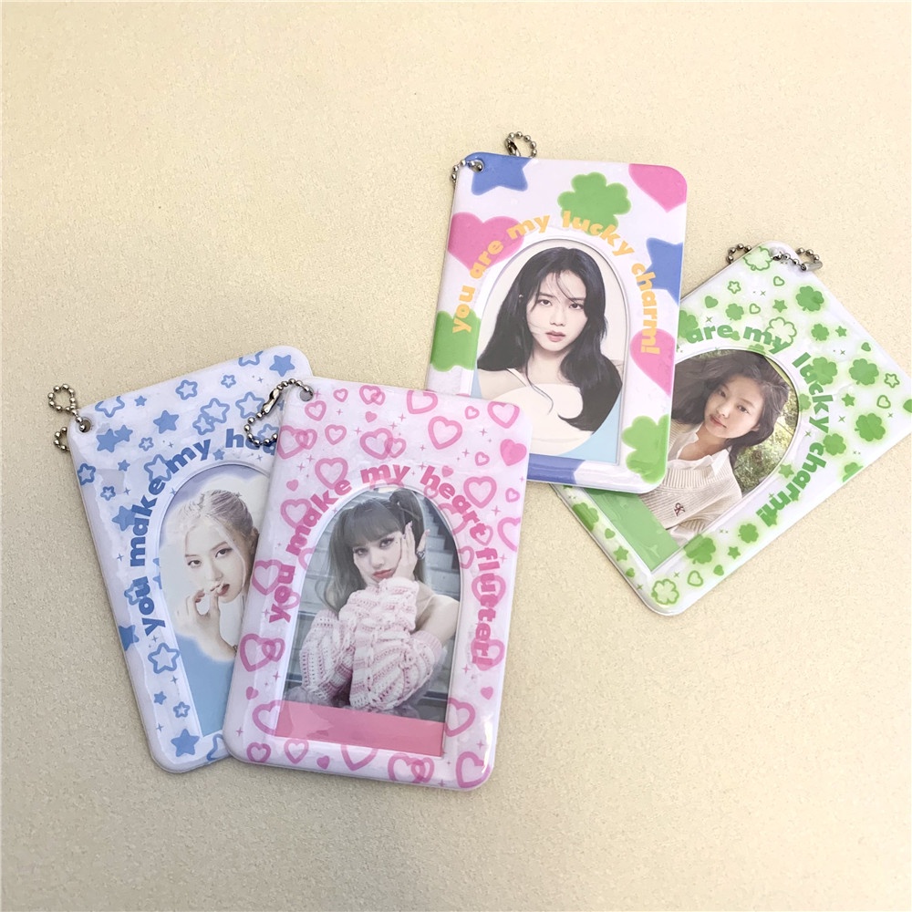 Holder Penyimpanan Kartu Polaroid Ukuran 3 Inch Bentuk Hati Clover Star Love Bean