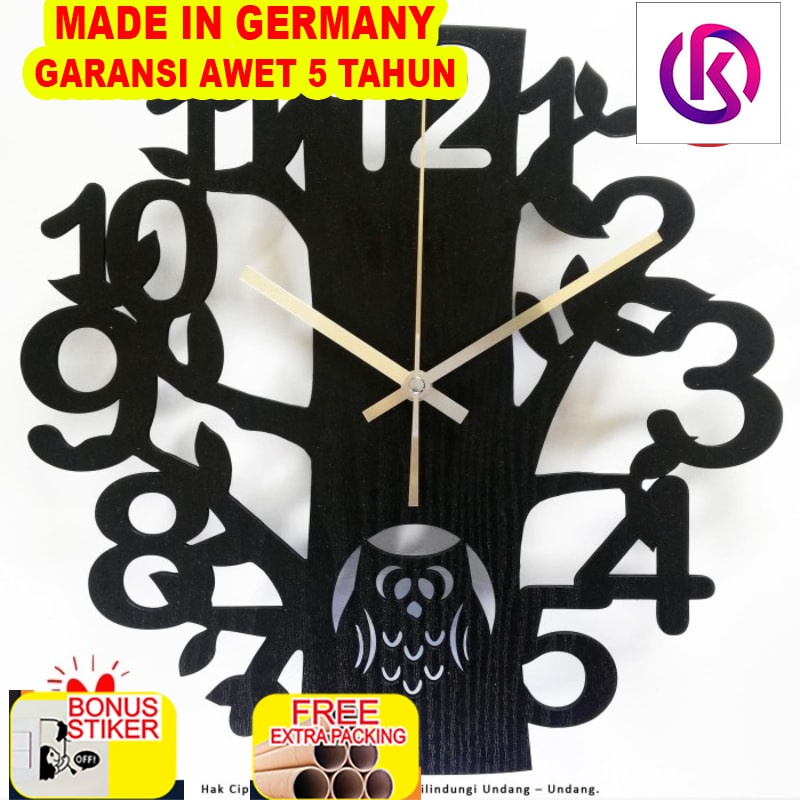 

Terlaris Jam Dinding Unik Artistik - BlackOwl Wall Clock