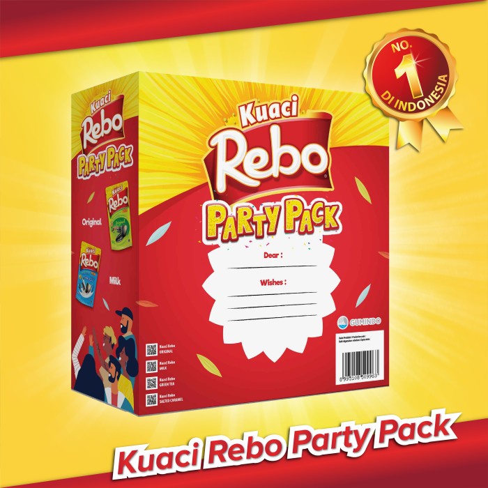 

Q0121Sa Rebo Kuaci Party Pack 150 Gram (Original, Milk, Green Tea, Caramel) 4 D5qs44