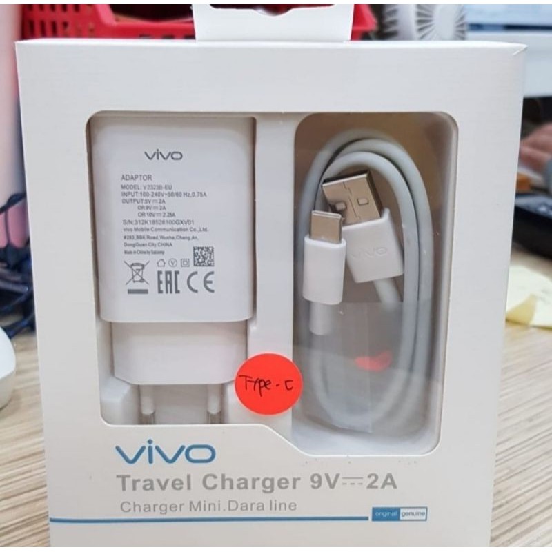 Charger Casan Vivo Type C Fast Charging Carger Vivo V17 V19 V20 Tapsi Chargeran Vivo Y30 Original