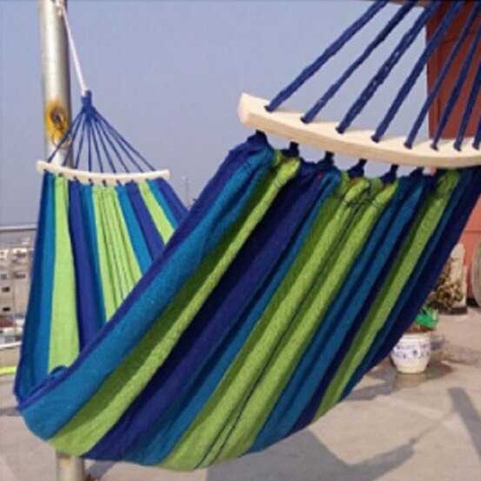 Hammock Tempat Tidur Gantung Ayunan Canvas Anti Rollover 200Kg