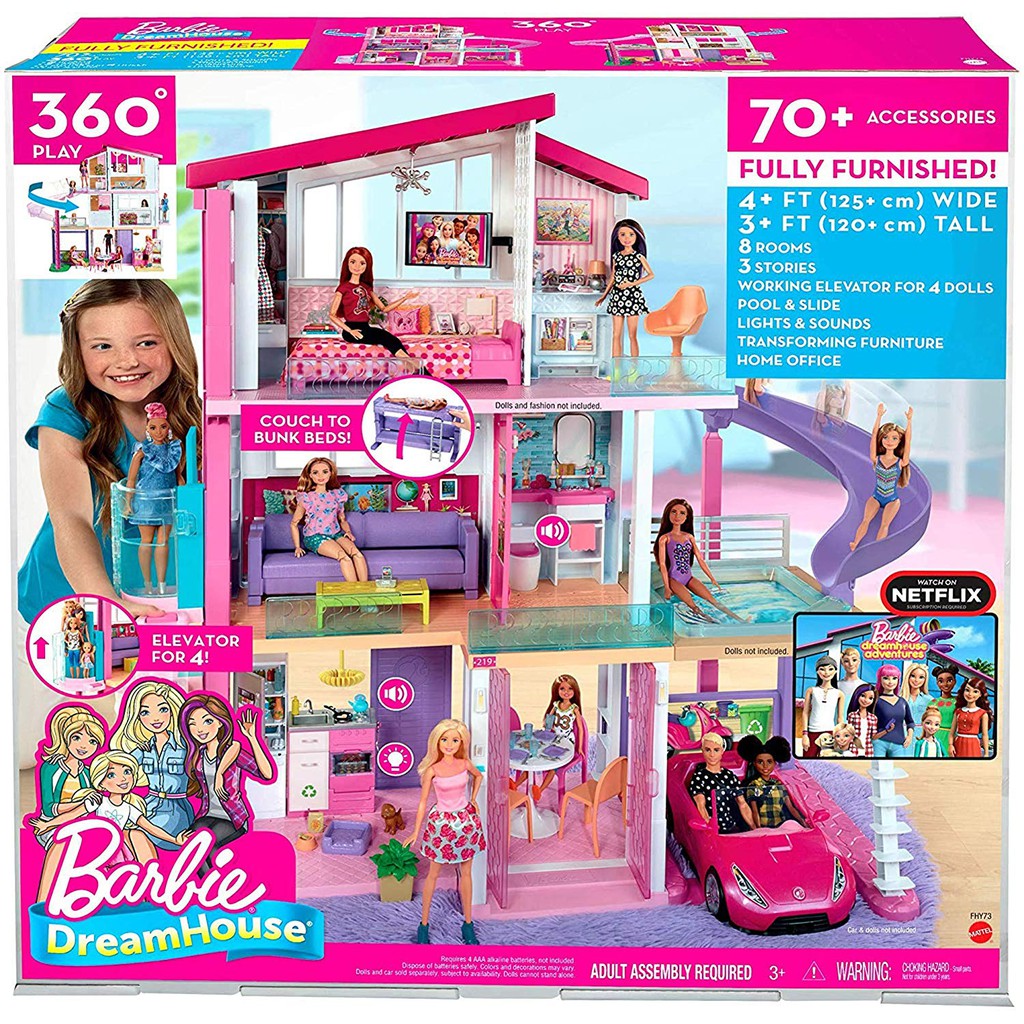 Barbie Dream House Rumah Barbie Dreamhouse Original 3 Lantai Ada