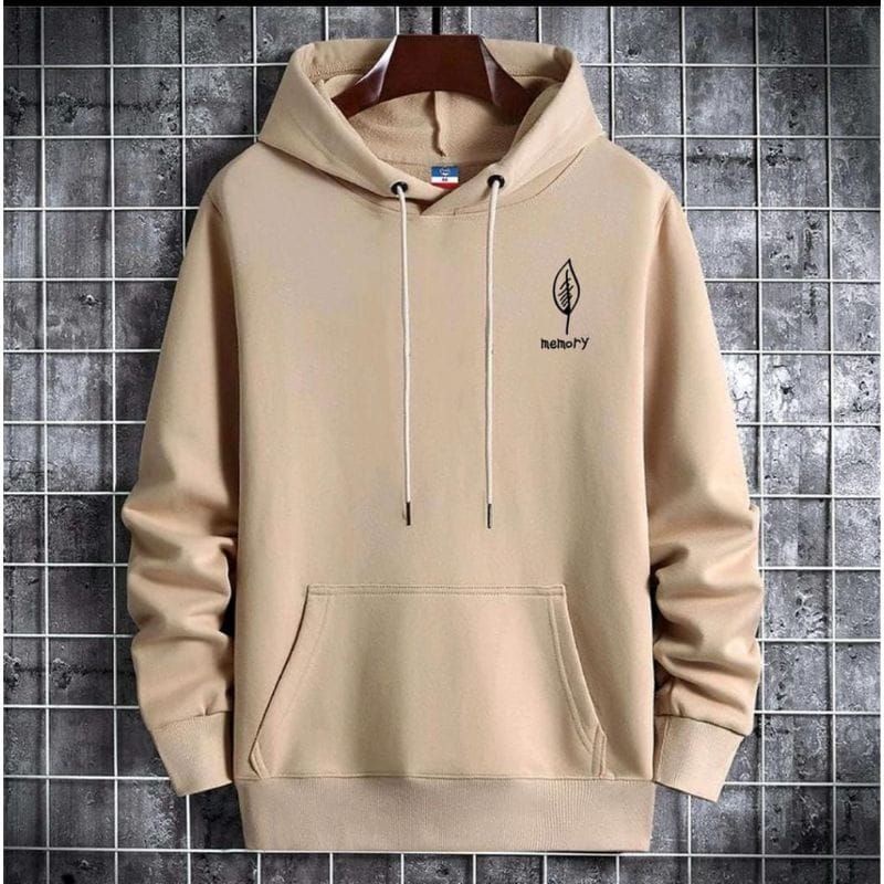 sweater Hoodie  MEMORY LEAF wanita Dan Pria Unisex bahan fleece tebal kaos Distro keren dan Trendy